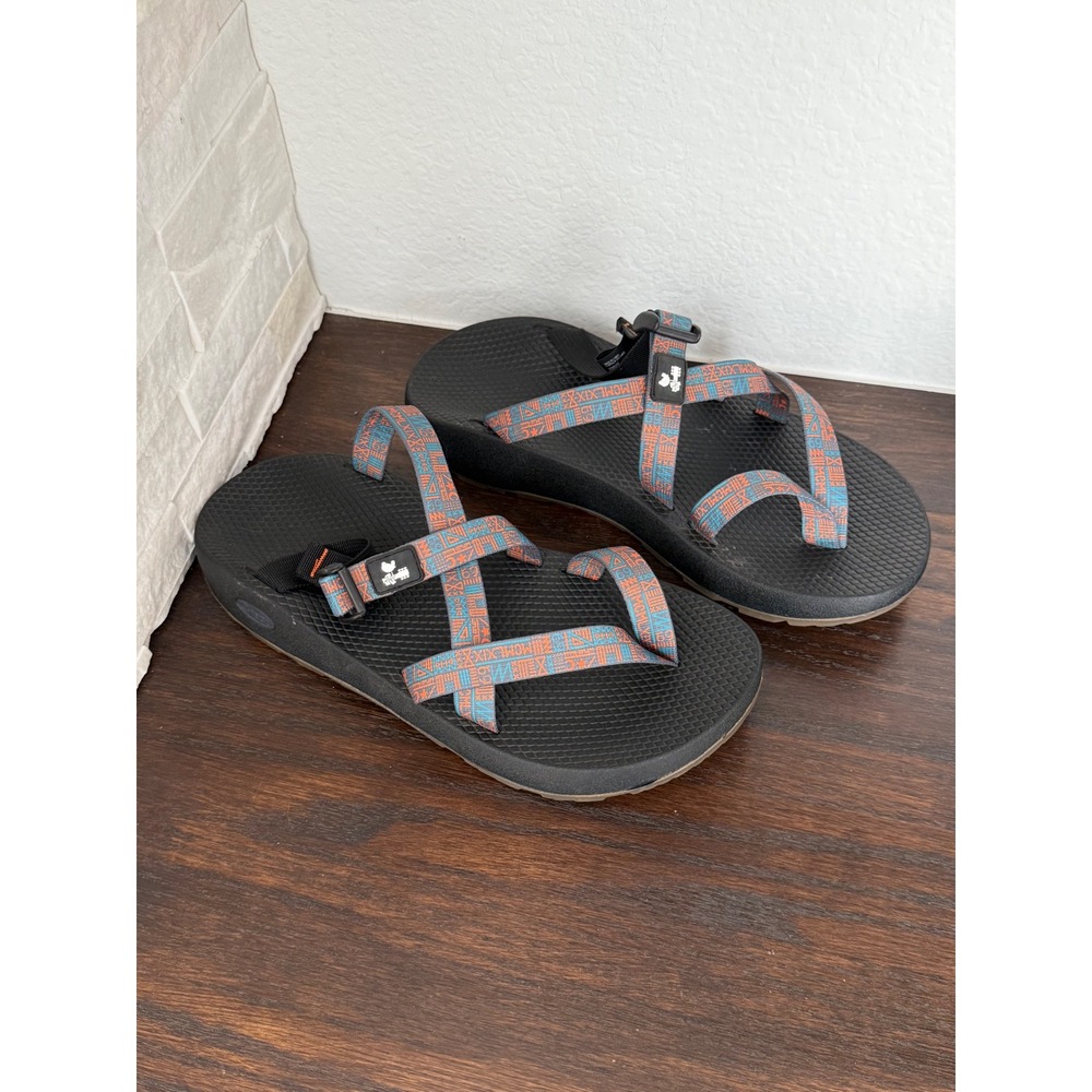 Chaco Z Cloud 2 Woodstock Peace Music Sandals! Size: Men's 12 Blue / Orange